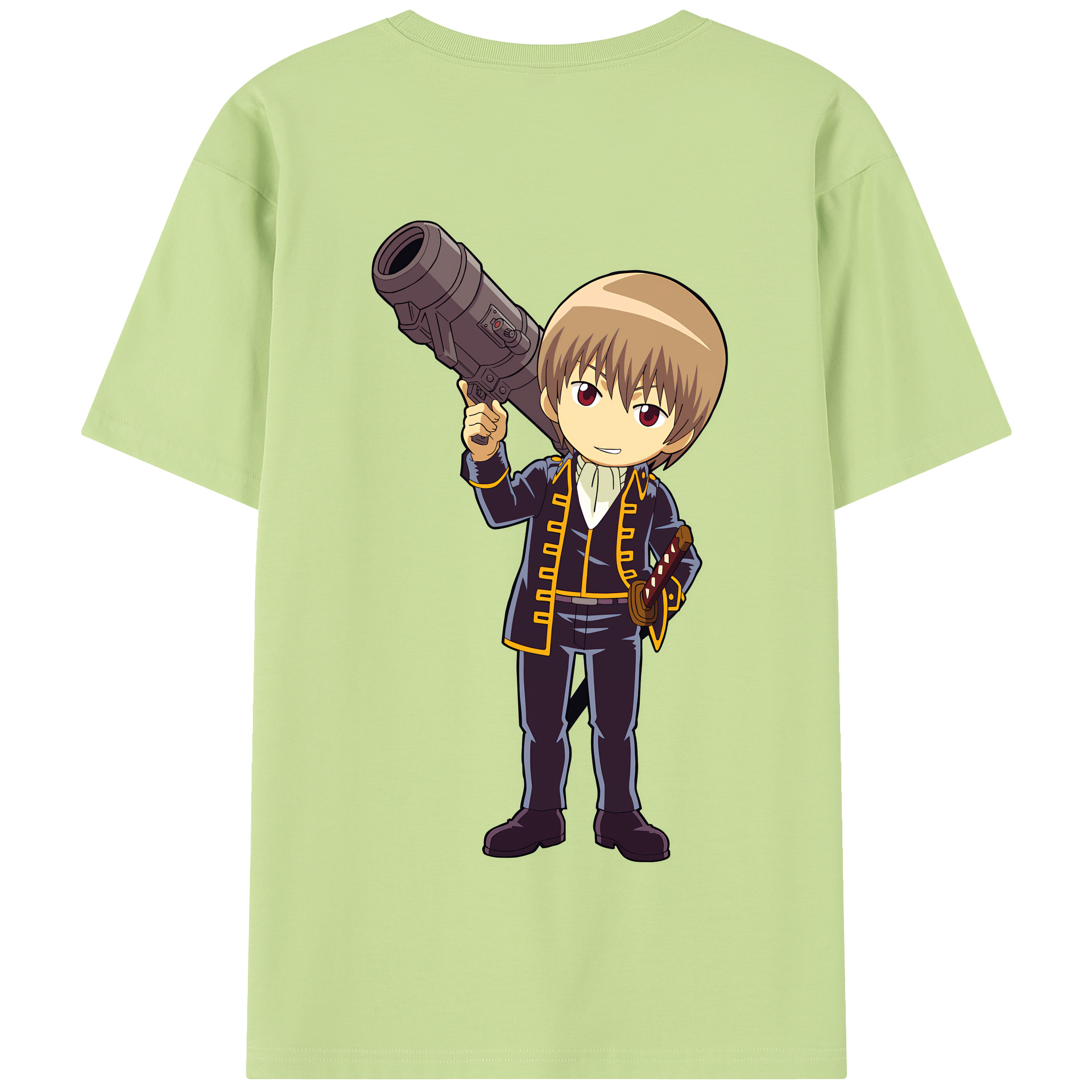 （画像用） ぎんたま 坂田銀時（さかたぎんとき） 神楽 志村新八（しむら しんぱち） GINTAMA Sakata Gintoki Kagura Shimura Shinpachi 綿100％半袖Tシャツ（背面プリント）